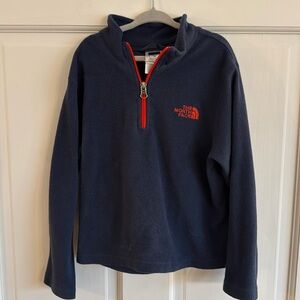 The north face boys XS extra small size 6 1/4 zip fleece sweatshirt